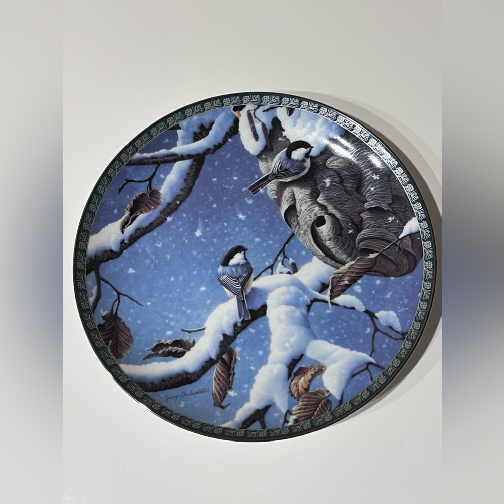 Antique plate "Soft Winter Whispers" by Jerry Gadamus